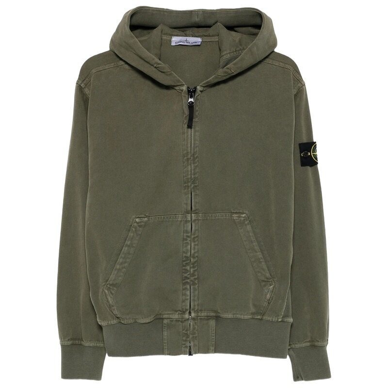 스톤아일랜드 로고 패치 남성 후드 집업 K2S15 6100017 S0184 V0154 - Stone Island