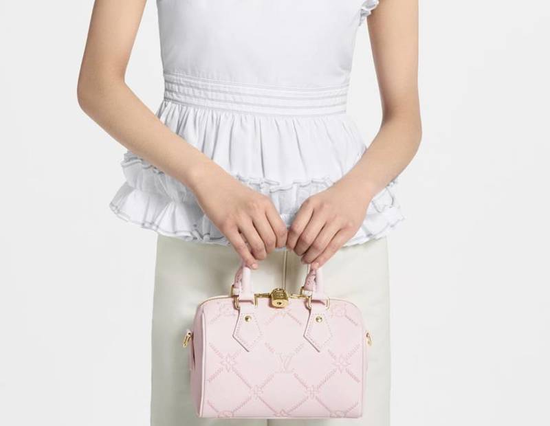 [백화점 풀셋] 루이비통 여자 핑크 스피디 반둘리에20 토트백 숄더백 미니가방 LM28529 - Louis Vuitton