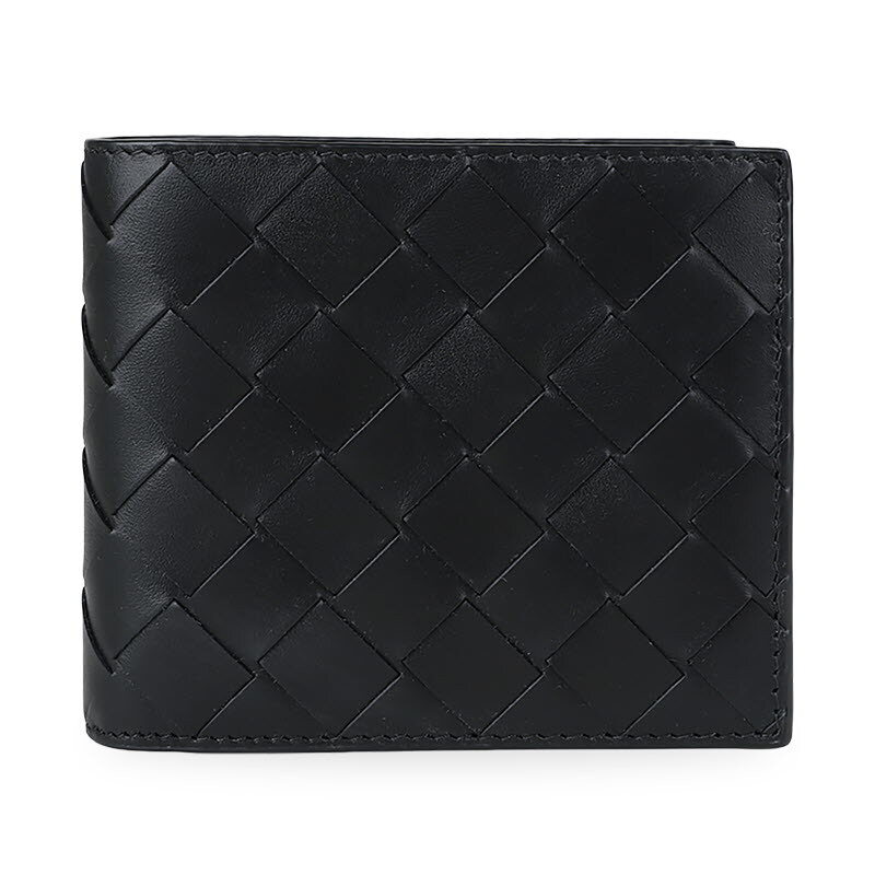 디몬트 보테가베네타 남성 인트레치아토 바이폴드 반지갑(블랙) 743211 VCPQ4 8803 - Bottega Veneta