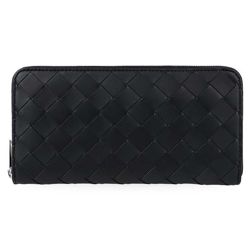 디몬트 보테가베네타 남성 인트레치아토 어라운드 장지갑(블랙) 814838 VCPQ4 8803 - Bottega Veneta