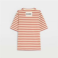질샌더 로고 패치 스트라이프 남성 반팔 티셔츠 J47GC0109 J46497 649 썸네일 1
