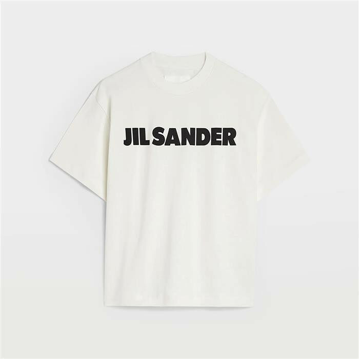 라프리마 질샌더 로고 여성 반팔 티셔츠 J02GC0001 J45148 102 - Jil Sander