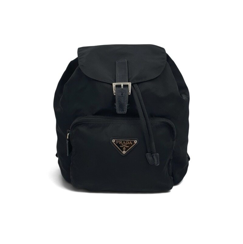 프라다 리나일론 원포켓 블랙 백팩 B4650F - Prada
