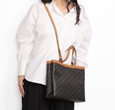 [비엔비명품관] CELINE 셀린느 여성 스몰 스퀘어 카바스 토트백 썸네일 3