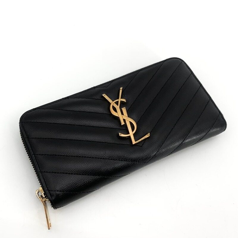 생로랑 모노그램 금장 지퍼 장지갑 358094 - Saint Laurent
