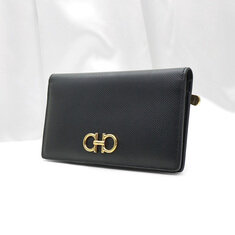 Ferragamo(페라가모) 22 D779 블랙 카프스킨 금장 바라 콘티넨탈 장지갑 썸네일 2