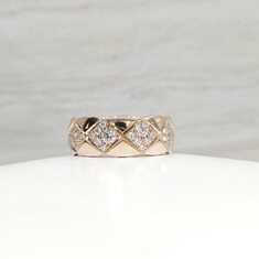 [럭스유] 샤넬 다이아몬드 코코크러쉬 모티브 링 스몰 47호 18K 베이지골드 J12871 썸네일 1