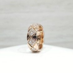 [럭스유] 샤넬 다이아몬드 코코크러쉬 모티브 링 스몰 47호 18K 베이지골드 J12871 썸네일 4