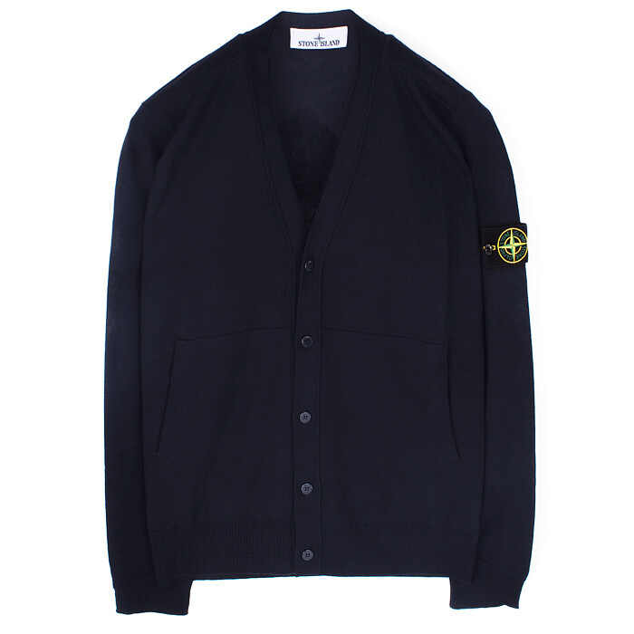 25FW 스톤 와펜 울 가디건 네이비 K2S155100068 S00C4 V0020 - Stone Island