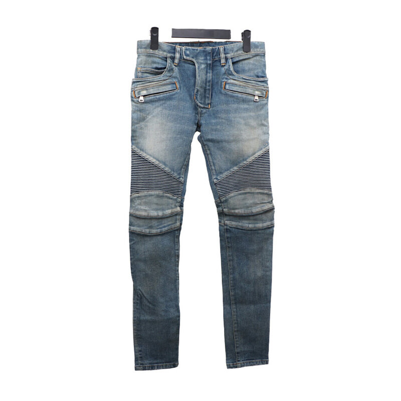 발망 은장 지퍼 바이커 청바지kk10771158 - Balmain