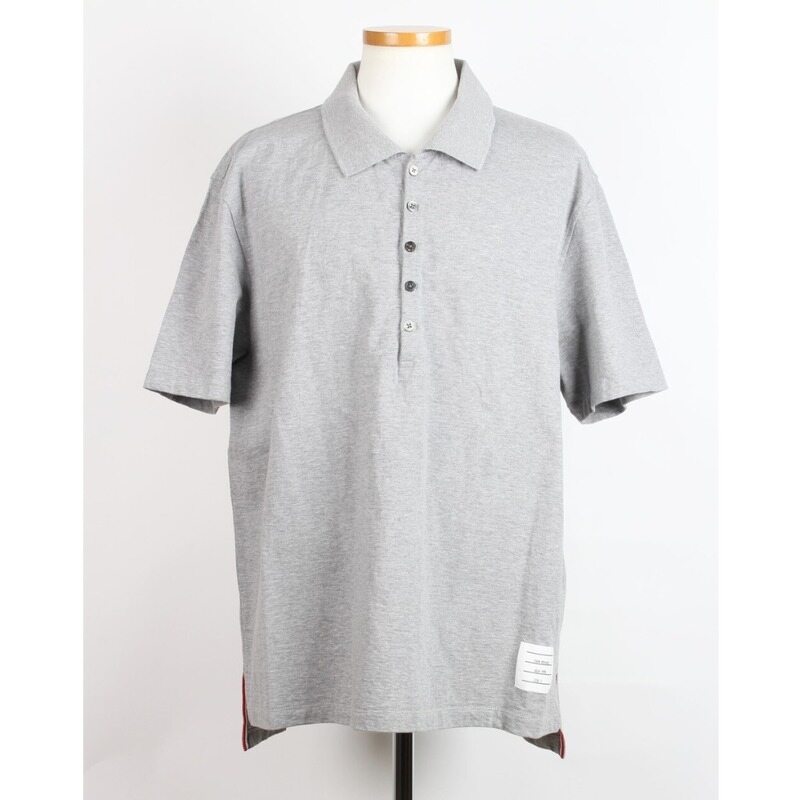 톰브라운 삼선탭그레이 PK 반팔 티셔츠 5(110) - Thom Browne