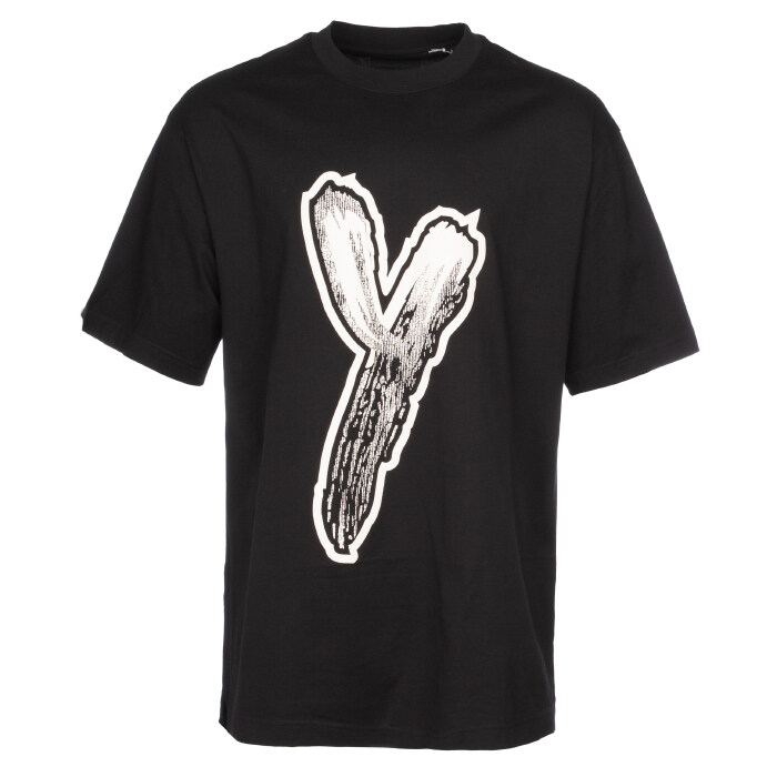 Y-3 로고 남성 GFX 반팔티 블랙 HY1271 - Y3
