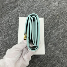 논현 더팩토리 26FW 셀린느 스몰 트리옹프 샤이니 카프스킨 플랩 반지갑 / 파우더 블루 (10D783DPV GJQ6) 썸네일 4