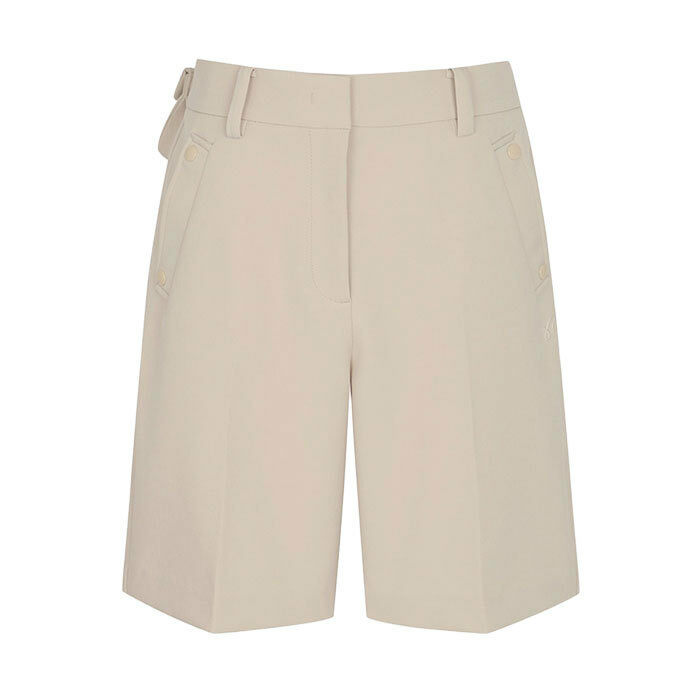 [국내배송] 26SS 말본 플리츠 큐롯 하프 팬츠 베이지 M6222PHP51BEI - Malbon