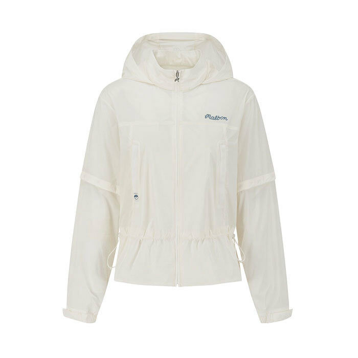 [국내배송] 26SS 말본 후드 탈착 소매 믹스 자켓 화이트 M6222PJK51WHT - Malbon