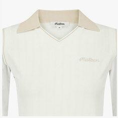 [국내배송] 26SS 말본 냉감 소매 하이브리드 니트 화이트 M6222PKT55WHT 썸네일 2