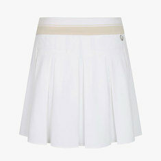 [국내배송] 26SS 말본 와이드 로고 밴딩 플리츠 스커트 화이트 M6222PSK51WHT 썸네일 1