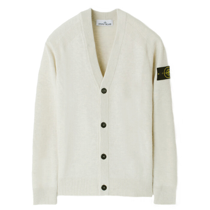 25FW 스톤 브이넥 울 가디건 라이트오트밀 K2S155100065 S00B4 V0M93 - Stone Island