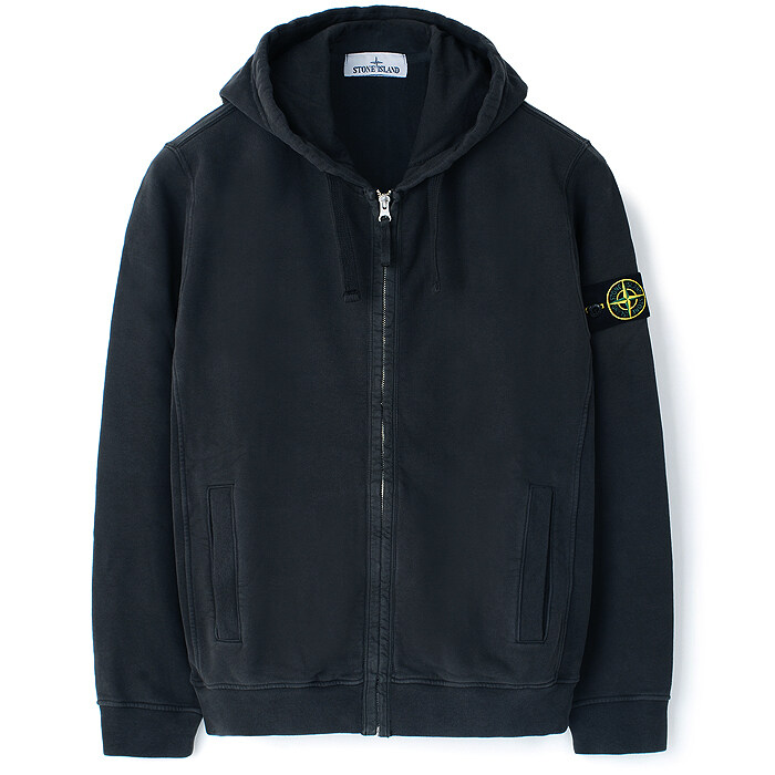 25FW 스톤 기모 후드 풀집업 워싱블랙 K2S156100067 S0A20 V0029 - Stone Island