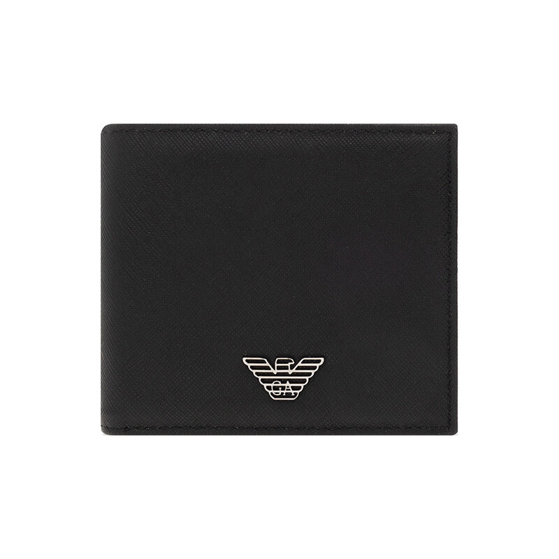 26FW 시그니처 은장 로고 반지갑 블랙 Y4R168 Y138E 81072 - Emporio Armani