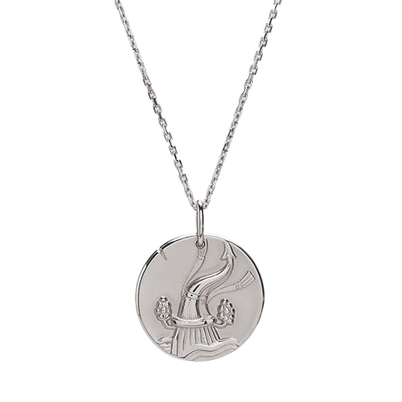 화이트 골드 18K 조디악 아쿠아리우스 목걸이 - Van Cleef & Arpels