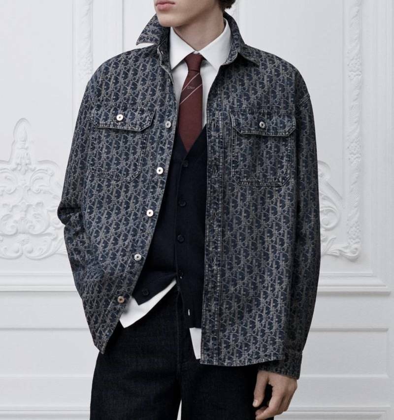 [백화점 풀셋] 디올 남자 남성 오블리크 알희 데님 오버셔츠 자켓 D643D584A3838 - Christian Dior