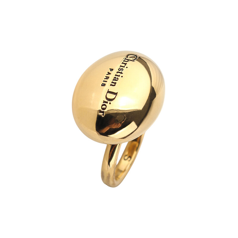 디올 R2297WOMMT 골드 피니시 D 쁘띠 링 반지 S 37522-2 - Christian Dior