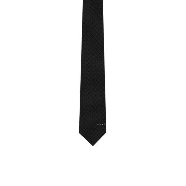 구찌 26SS GG 홀스빗 자카드 실크 넥타이 블랙 853356 4E648 1000 - Gucci