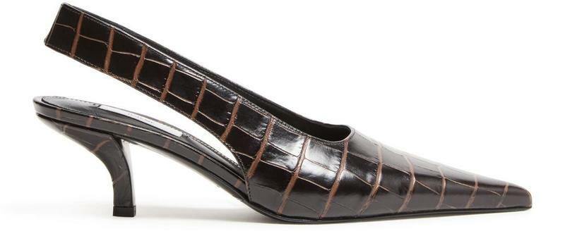 국내발송 토템 Classic croco embossed slingbacks - Toteme