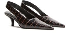 국내발송 토템 Classic croco embossed slingbacks 썸네일 3