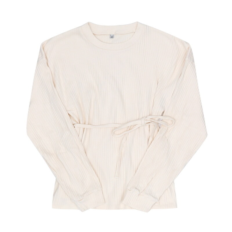 베이스레인지 FSHL RIB 000 OFF WHITE SHAW 쇼 여성 긴팔티 - Baserange
