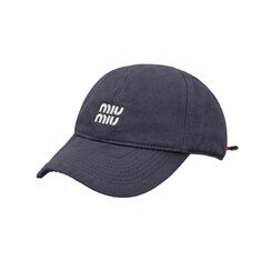 미우미우 5HC369 2CR1 F059F 로고 자수 데님 볼캡 썸네일 1