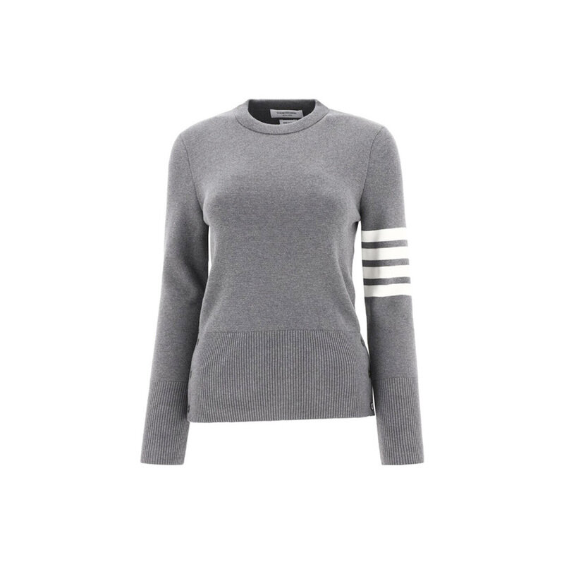 26FW 4바 밀라노 스티치 클래식 니트 라이트그레이 FKA239A 00014 055 - Thom Browne