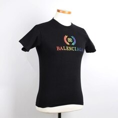 발렌시아가 한정판 레인보우 월계수 자수 반팔 티셔츠 XS(44) 썸네일 5