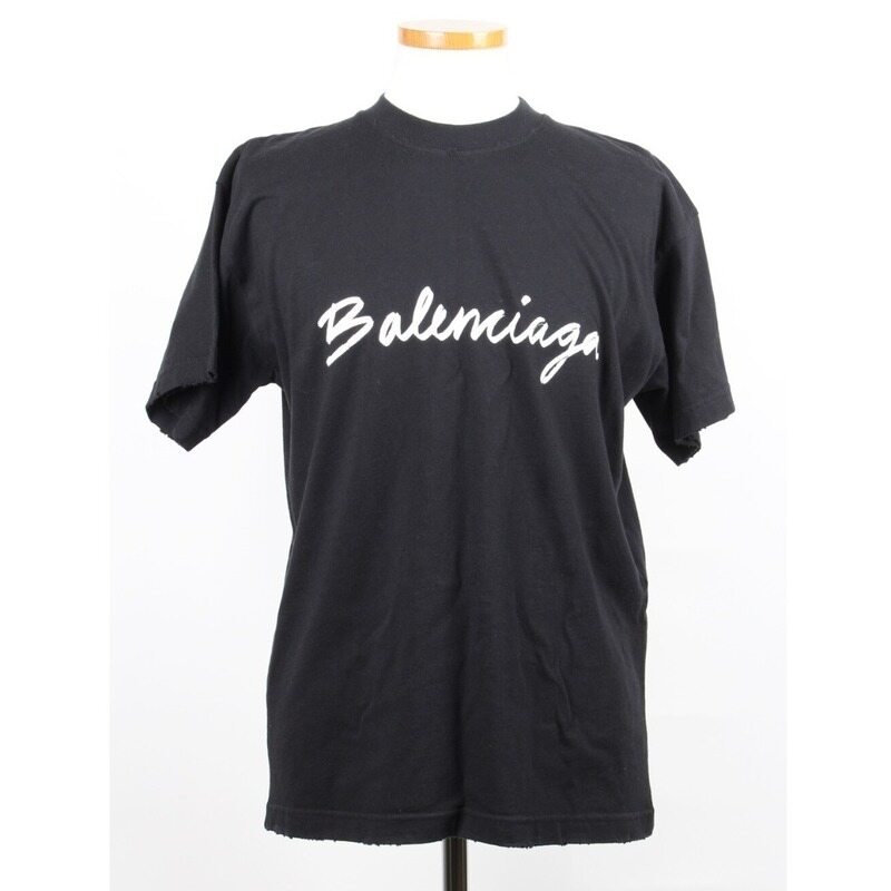 발렌시아가 로고 티셔츠 블랙 XS(55) - Balenciaga
