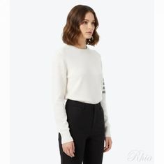 톰브라운 26SS 코튼 밀라노 스티치 4 바 풀오버 니트 MKA202A 00219 100 썸네일 1