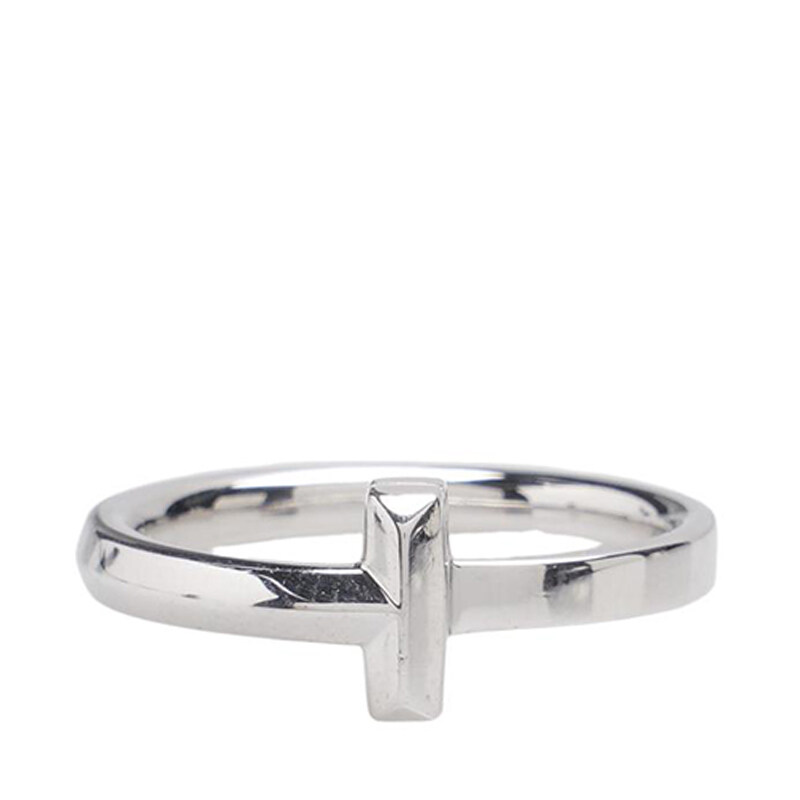 (12호) 화이트 골드 18K T1 반지 - Tiffany & Co
