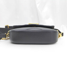 Louis Vuitton(루이비통) M56461 블랙 카프스킨 빈티지 골드 뉴 웨이브 멀티 포쉐트 크로스 2WAY 썸네일 5