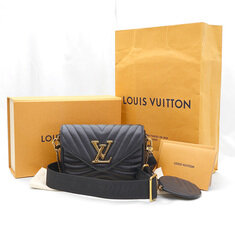 Louis Vuitton(루이비통) M56461 블랙 카프스킨 빈티지 골드 뉴 웨이브 멀티 포쉐트 크로스 2WAY 썸네일 1
