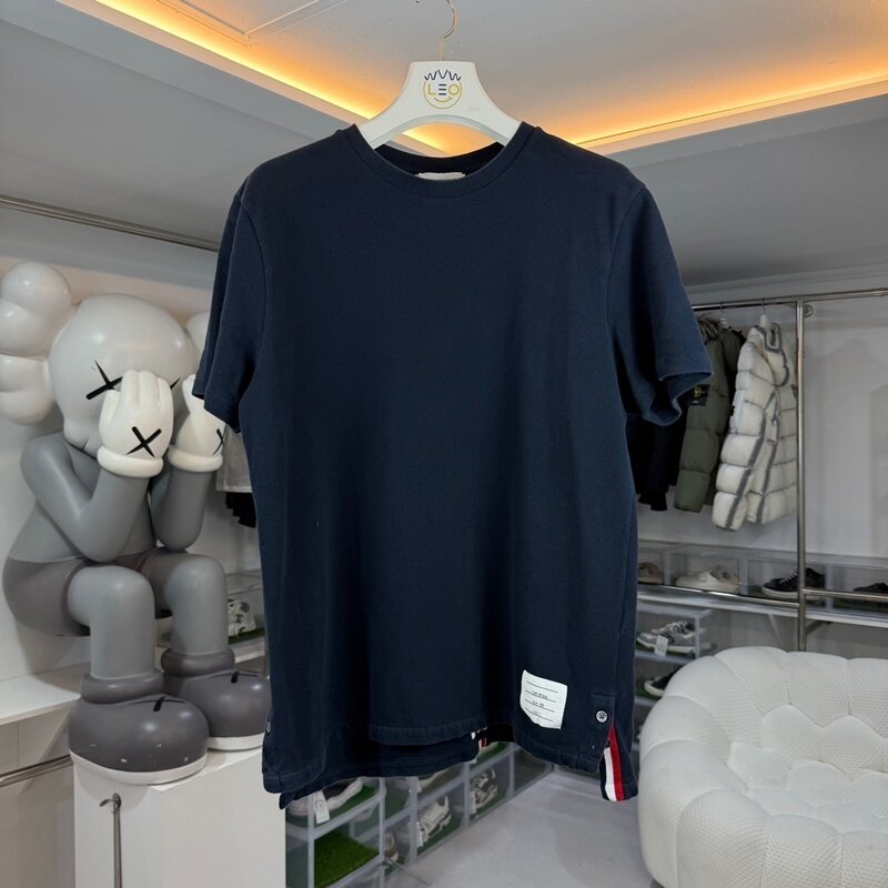 톰브라운 백삼선 스트라이프 반팔 - Thom Browne
