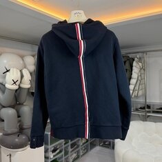 톰브라운 백삼선 스트라이프 후드집업 썸네일 1
