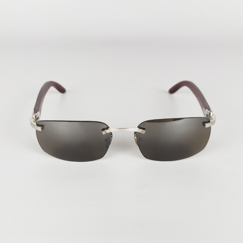 까르띠에 C데코 무테 우드 템플 여성 선글라스 803607154 - Cartier