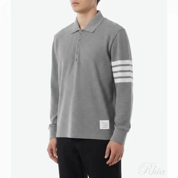 톰브라운 26FW 피케 4 바 롱슬리브 폴로 MJP137G 07976 035 - Thom Browne