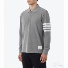 톰브라운 26FW 피케 4 바 롱슬리브 폴로 MJP137G 07976 035 썸네일 1