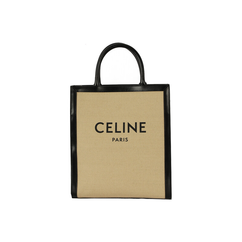 셀린느 카바스 버티컬 스몰 토트&숄더백 바닐라블랙 192082 DL4 01VK - Celine
