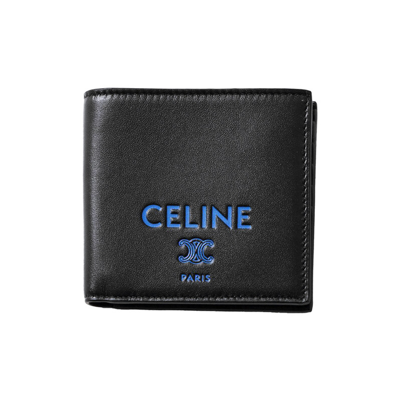 셀린느 26FW 시그니처 로고 반지갑 블랙울트라블루 10B653 R24 GLK0 - Celine