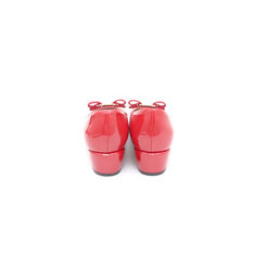 페레가모 레드 페이던트 금장 바라 보우 펌프스 힐 구두kk38128756 썸네일 3