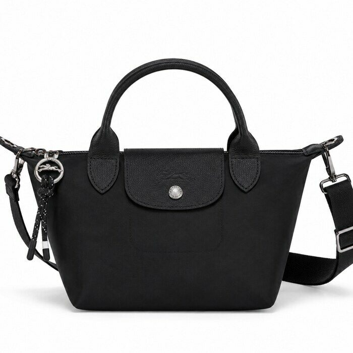 롱샴 르 플리아쥬 XS 탑 핸들백 블랙 1500HSR 001 - Longchamp