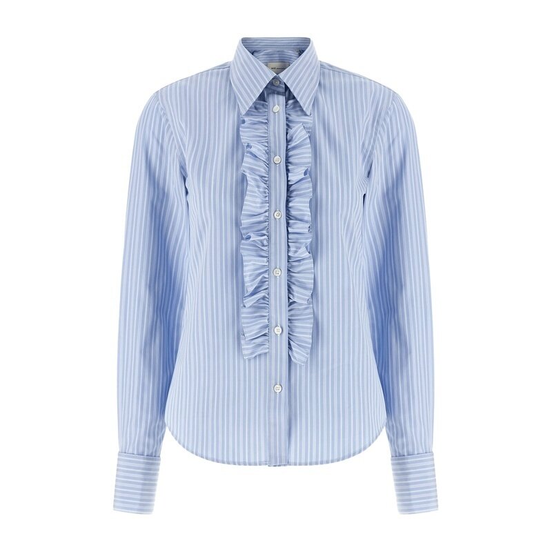 26SS 아미 스트라이프 러플 남성 셔츠 HSH820 CO0219 4844 - Ami
