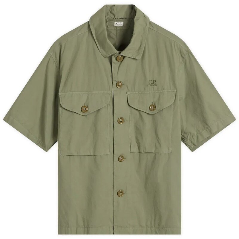 씨피컴퍼니 포플린 남성 반팔 셔츠 18CMSH236A 005328G 669 - CP company